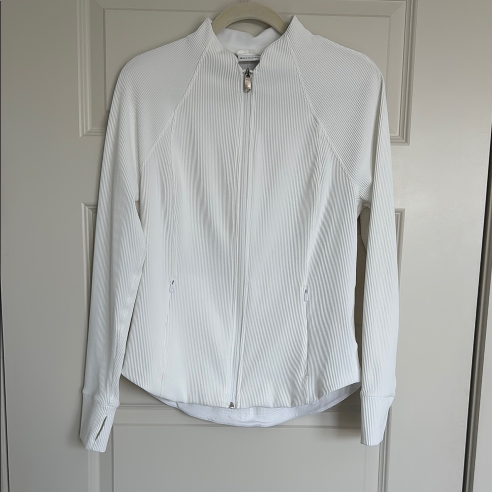 Athleta Salutation Women's Ribbed White Jacket